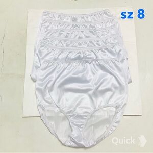 New 6 pc Smart Fit White Vintage Briefs 
- Size 8
